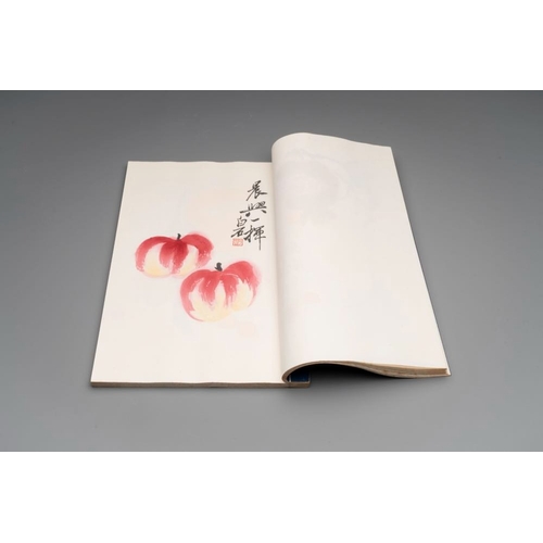 558 - A box with two albums containing 200 woodblocks, 48 of which after Qi Baishi and 38 after Zhang Daqi... 