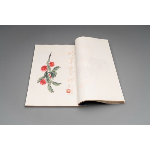 558 - A box with two albums containing 200 woodblocks, 48 of which after Qi Baishi and 38 after Zhang Daqi... 