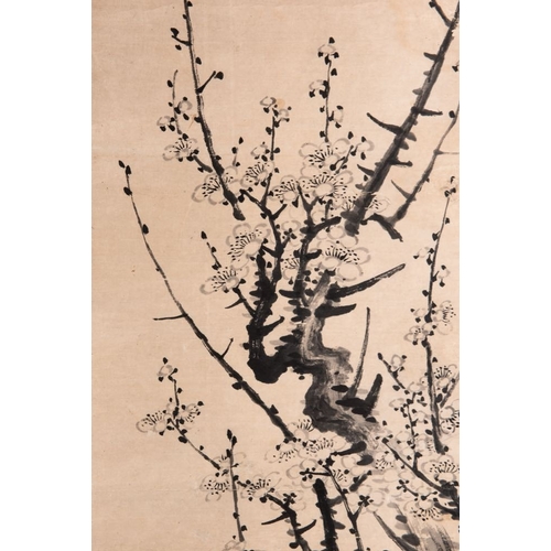 575 - Li Zongren (1891-1969): 'Plum blossom', ink on paper, dated 1938Dim.: 259 x 80 cm (the scroll)Dim.: ... 