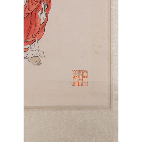 577 - Ma Jin (1900-1970): 'Tathagata', ink and colour on paper, dated 1950Dim.: 173 x 38,5 cm (the scroll)... 