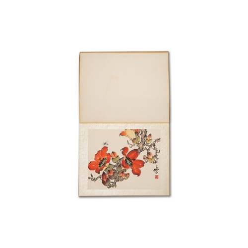 592 - Chinese school: 'Album with eight various works', ink and colour on paper, 20th C.Dim.: 38 x 30,5 (t... 