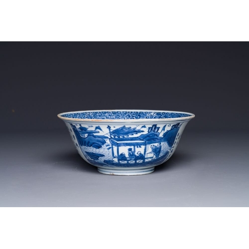 865 - A Chinese blue and white 'Ode to the Red Cliff' bowl, Transitional periodDia.: 22,5 cm - H.: 9,5 cm
... 