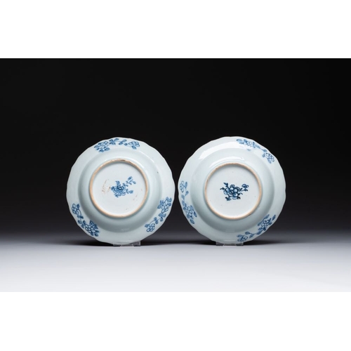 917 - Five Chinese blue and white 'Xi Xiang Ji' plates, QianlongDia.: 16 cmThe absence of a condition repo... 