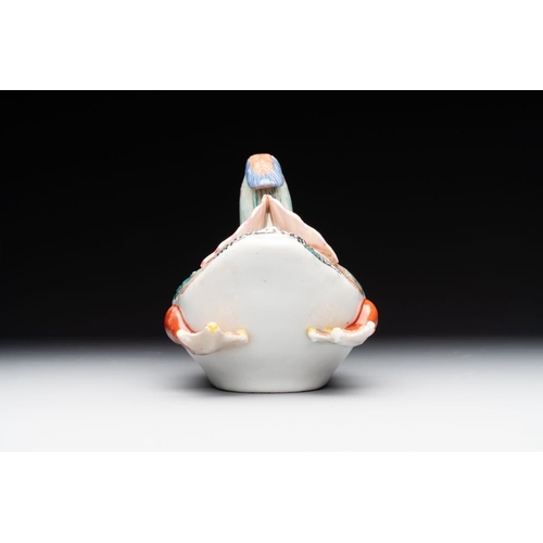 931 - A Japanese Kakiemon model of mandarin duck, Edo, late 17th C.L.: 19 cm - H.: 12,3 cm
 Ref.: Christie... 