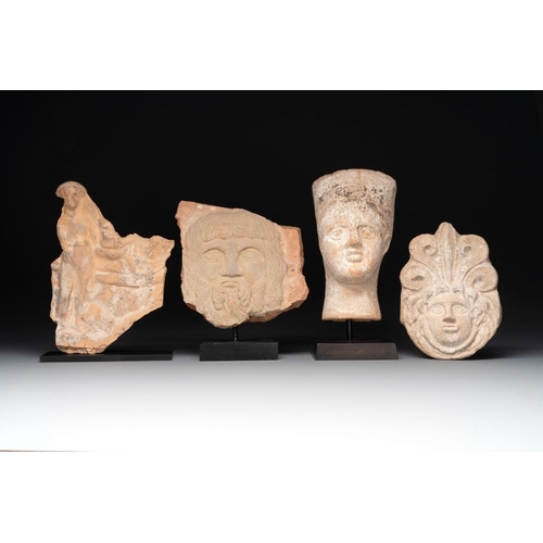 963 - Two frieze fragments, a sculpture of Demeter and the head of a Gorgone, Italy and Greece, 5th/2nd C.... 