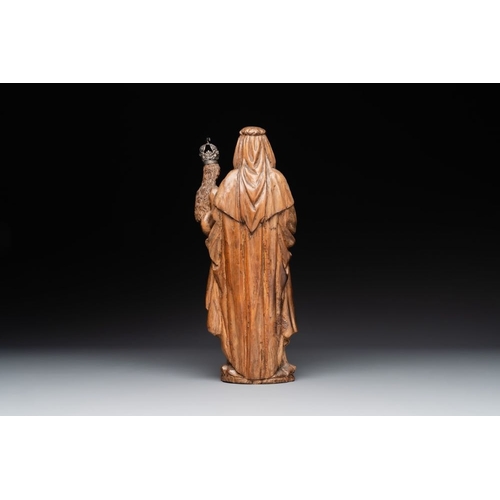 974 - A fruitwood 'Virgin and Child with Saint Anne' sculpture, Mechelen, second half 16th C.H.: 36,8 cm T... 