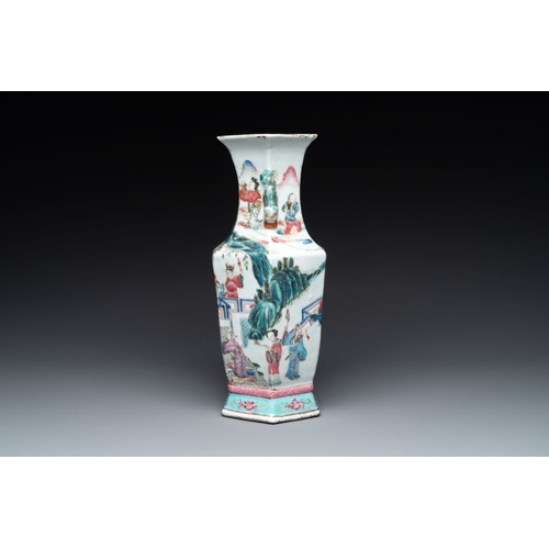 1006 - A collection of six Chinese blue and white, famille rose and verte wares, Kangxi and Tongzhi mark, 1... 