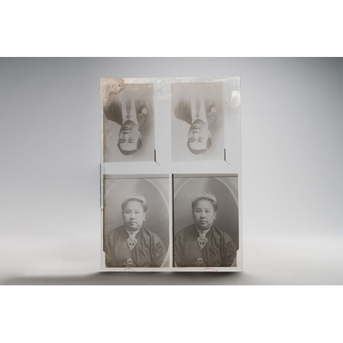 1016 - A collection of 83 wet-collodion portrait negatives on glass, China, 19th C.Dim.: 17,8 x 12,8 cm (ea... 