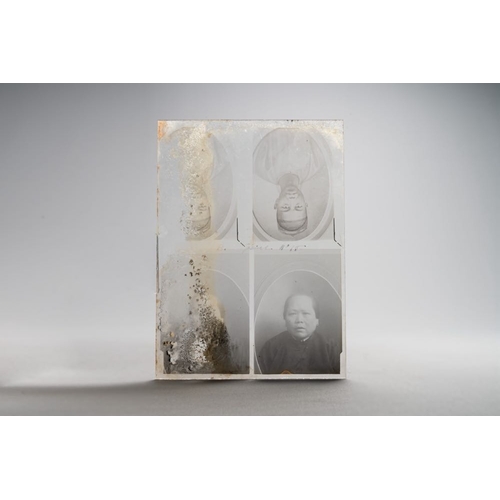 1016 - A collection of 83 wet-collodion portrait negatives on glass, China, 19th C.Dim.: 17,8 x 12,8 cm (ea... 