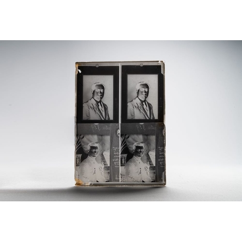 1016 - A collection of 83 wet-collodion portrait negatives on glass, China, 19th C.Dim.: 17,8 x 12,8 cm (ea... 