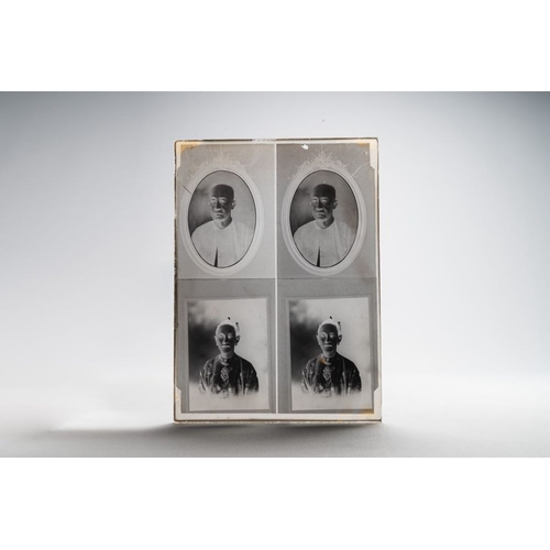 1016 - A collection of 83 wet-collodion portrait negatives on glass, China, 19th C.Dim.: 17,8 x 12,8 cm (ea... 