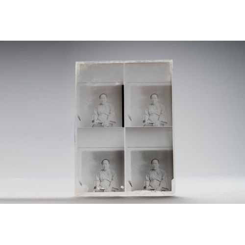 1016 - A collection of 83 wet-collodion portrait negatives on glass, China, 19th C.Dim.: 17,8 x 12,8 cm (ea... 