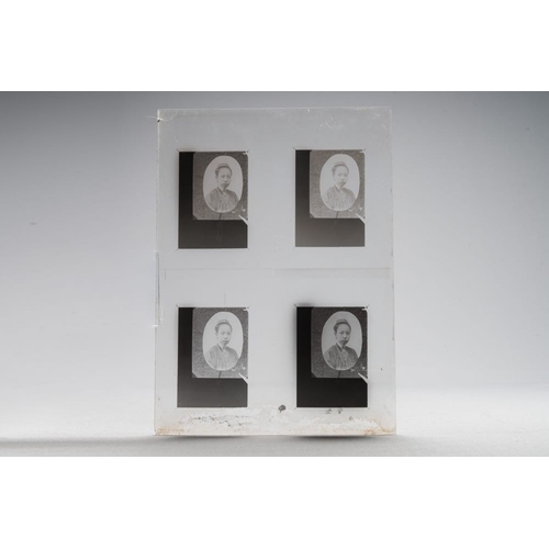 1016 - A collection of 83 wet-collodion portrait negatives on glass, China, 19th C.Dim.: 17,8 x 12,8 cm (ea... 