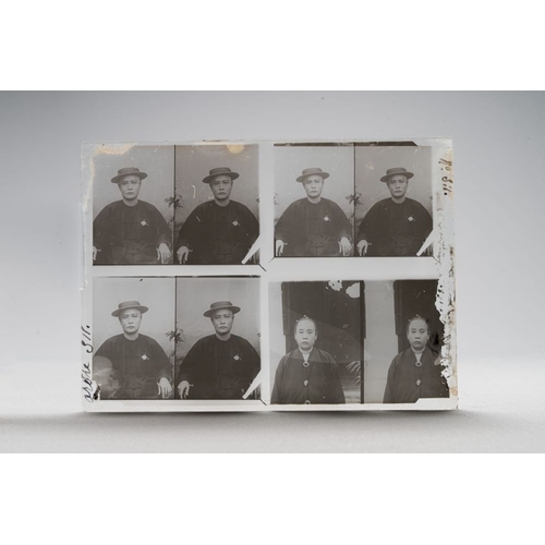 1016 - A collection of 83 wet-collodion portrait negatives on glass, China, 19th C.Dim.: 17,8 x 12,8 cm (ea... 