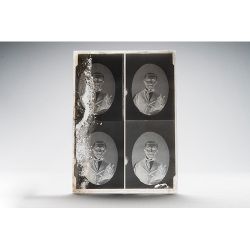 1016 - A collection of 83 wet-collodion portrait negatives on glass, China, 19th C.Dim.: 17,8 x 12,8 cm (ea... 