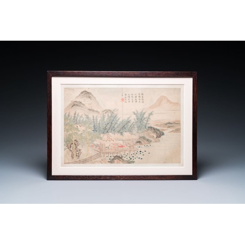 1024 - Follower of Tang Yin å¯ (1470-1524): 'Five landscapes and an album with two landscapes', ink and co... 