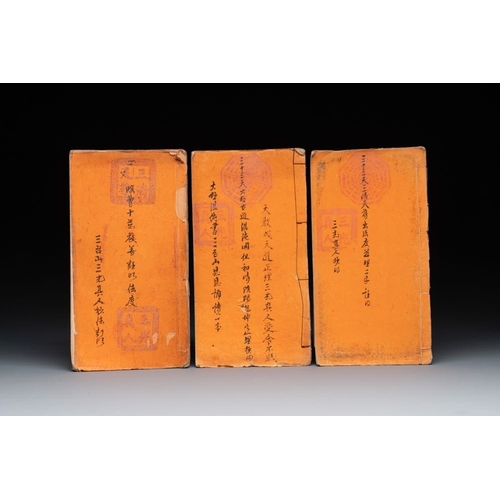 1026 - Collection of ten Chinese books about Taoism and an album after Giuseppe Castiglione (1688-1766): 'O... 