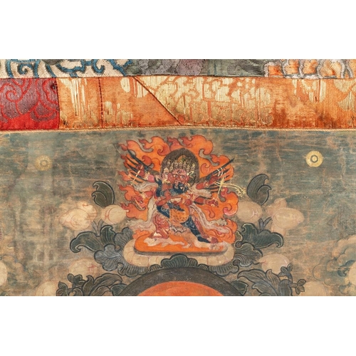 1056 - A Tibetan thangka depicting Padmapani, 19th C.Dim.: 119 x 82 cm (the mount)Dim.: 60 x 42 cm (the wor... 