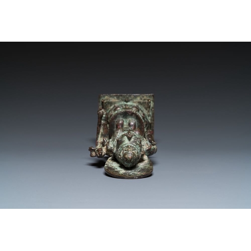 1083 - A Javanese bronze Majapahit sculpture of the goddess Dewi Tara, Indonesia, probably 14th C.H.: 33 cm... 