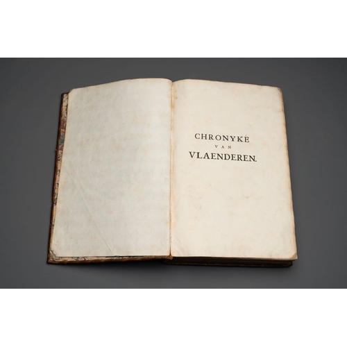 1105 - Chronyke van Vlaenderen, a chronicle of Flanders in three volumes, Flanders, 1726-1736Dim.: 36 x 24,... 