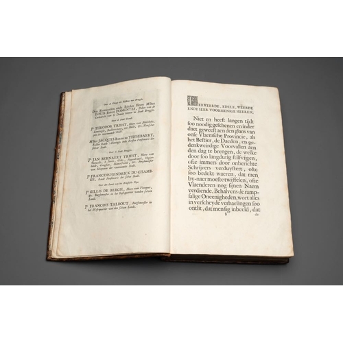 1105 - Chronyke van Vlaenderen, a chronicle of Flanders in three volumes, Flanders, 1726-1736Dim.: 36 x 24,... 