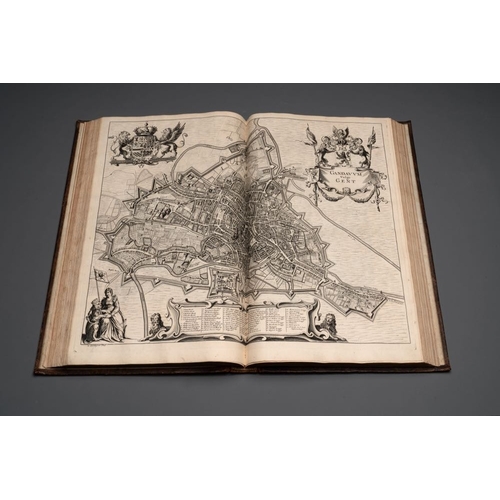 1106 - Verheerlykt Vlaandre, Flandria Illustrata, an illustrated chronicle of Flanders in three tomes and t... 