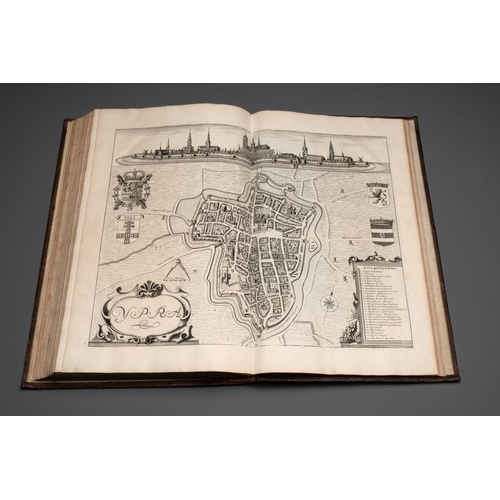 1106 - Verheerlykt Vlaandre, Flandria Illustrata, an illustrated chronicle of Flanders in three tomes and t... 