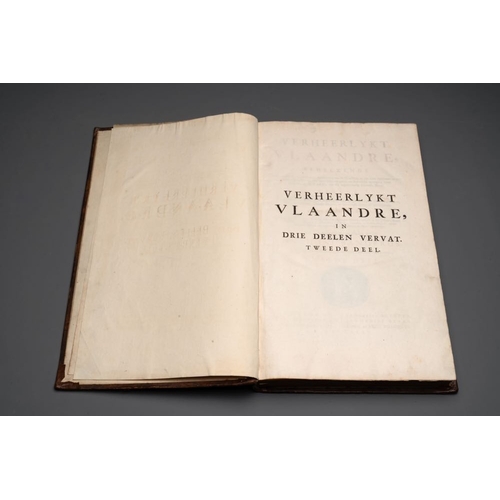 1106 - Verheerlykt Vlaandre, Flandria Illustrata, an illustrated chronicle of Flanders in three tomes and t... 