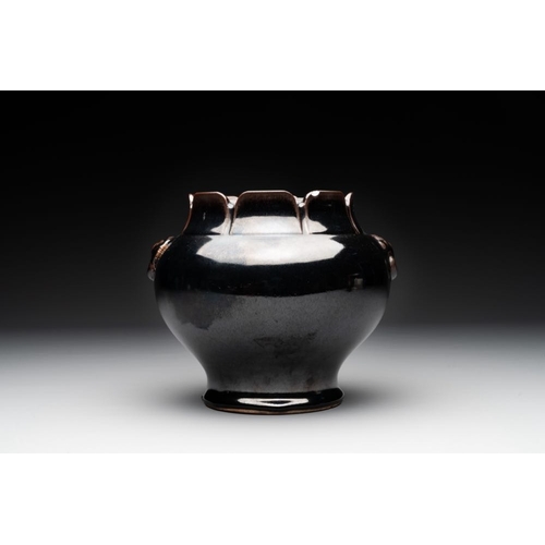 178 - A collection of four Chinese monochrome-glazed ware, Kangxi and Qianlong mark, 19/20th C.H.: 20 cm (... 