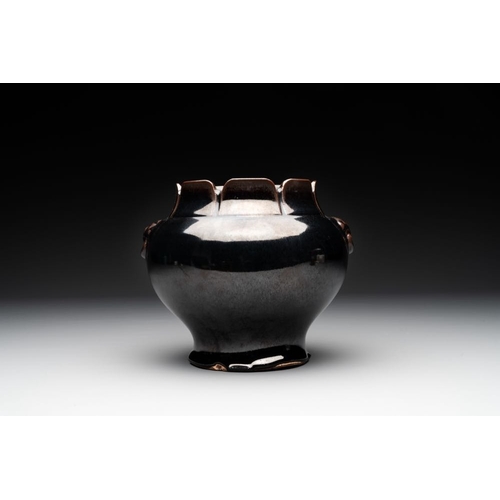 178 - A collection of four Chinese monochrome-glazed ware, Kangxi and Qianlong mark, 19/20th C.H.: 20 cm (... 