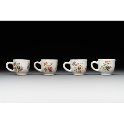 222 - A rare complete Chinese famille rose 8-person miniature tea service comprising 28 pieces, QianlongL.... 