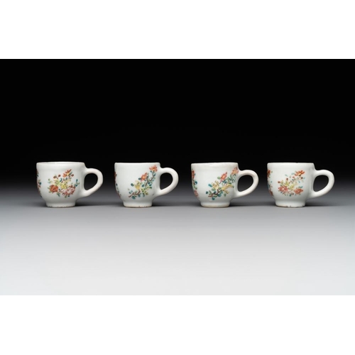 222 - A rare complete Chinese famille rose 8-person miniature tea service comprising 28 pieces, QianlongL.... 