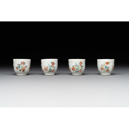 222 - A rare complete Chinese famille rose 8-person miniature tea service comprising 28 pieces, QianlongL.... 