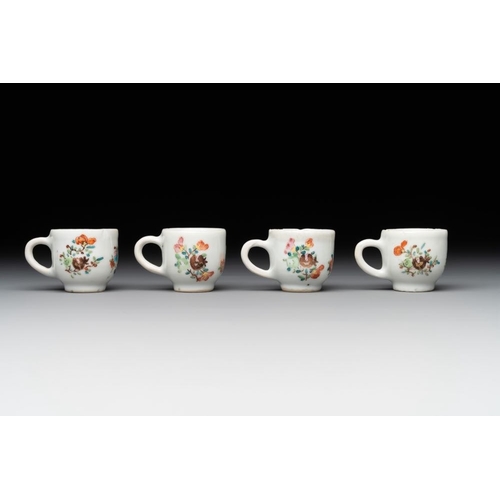 222 - A rare complete Chinese famille rose 8-person miniature tea service comprising 28 pieces, QianlongL.... 