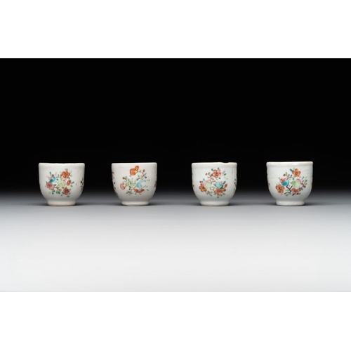 222 - A rare complete Chinese famille rose 8-person miniature tea service comprising 28 pieces, QianlongL.... 