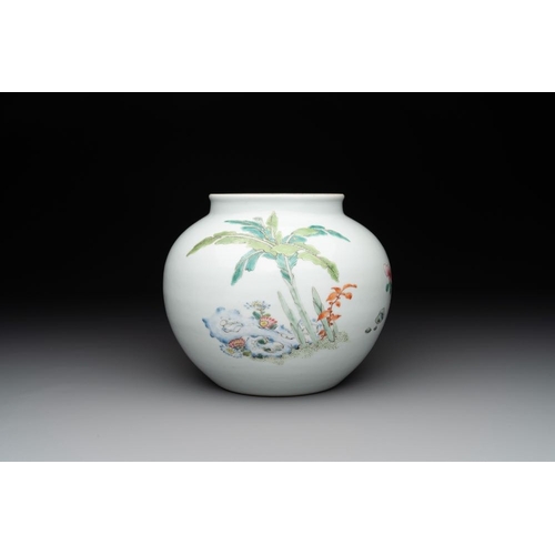 237 - An extremely rare Chinese famille rose globular 'lady and boys' jar, YongzhengH.: 17,6 cm
Provenance... 