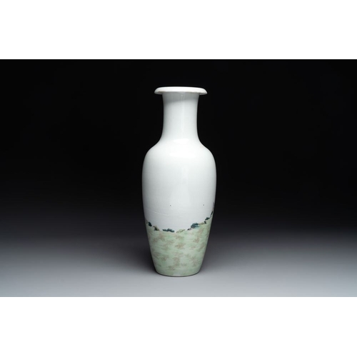 353 - A fine Chinese famille rose 'shouxing' vase, Qianlong mark, RepublicH.: 41,4 cm