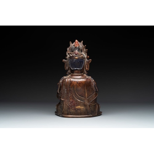 720 - A Chinese bronze Guanyin, MingH.: 32 cm
Weight: 6306 grams