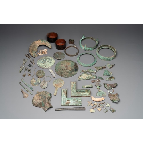 768 - A study group of various Chinese bronze and other archaeological finds, Spring and Autumn/Warring St... 