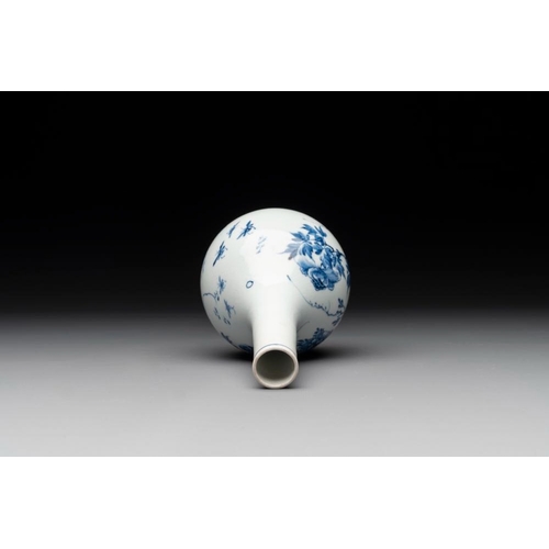 956 - A rare Chinese blue and white soft paste porcelain bottle vase, Chenghua mark, Yongzheng/QianlongH.:... 