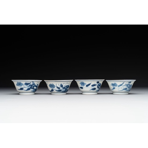 966 - A collection of 22 Chinese blue, white and polychrome wares, Yongzheng and Ruo Shen Zhen Cang mark, ... 