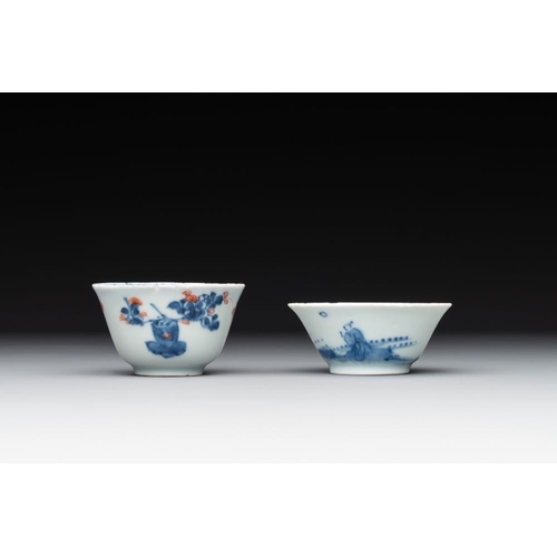 966 - A collection of 22 Chinese blue, white and polychrome wares, Yongzheng and Ruo Shen Zhen Cang mark, ... 