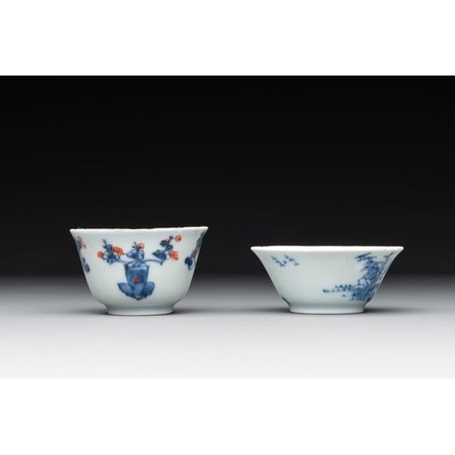 966 - A collection of 22 Chinese blue, white and polychrome wares, Yongzheng and Ruo Shen Zhen Cang mark, ... 