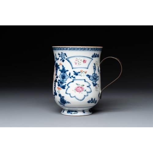 967 - A varied collection of 13 Chinese famille rose, blue and white wares, Transitional period/19th C.Dia... 