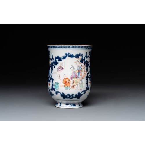 967 - A varied collection of 13 Chinese famille rose, blue and white wares, Transitional period/19th C.Dia... 