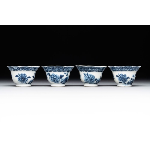 974 - A varied collection of Chinese blue and white, and famille rose tea wares, QianlongDia.: 13,5 cm (th... 