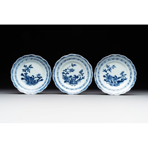 974 - A varied collection of Chinese blue and white, and famille rose tea wares, QianlongDia.: 13,5 cm (th... 