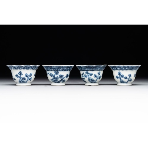 974 - A varied collection of Chinese blue and white, and famille rose tea wares, QianlongDia.: 13,5 cm (th... 