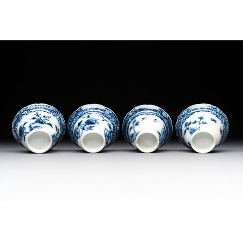 974 - A varied collection of Chinese blue and white, and famille rose tea wares, QianlongDia.: 13,5 cm (th... 