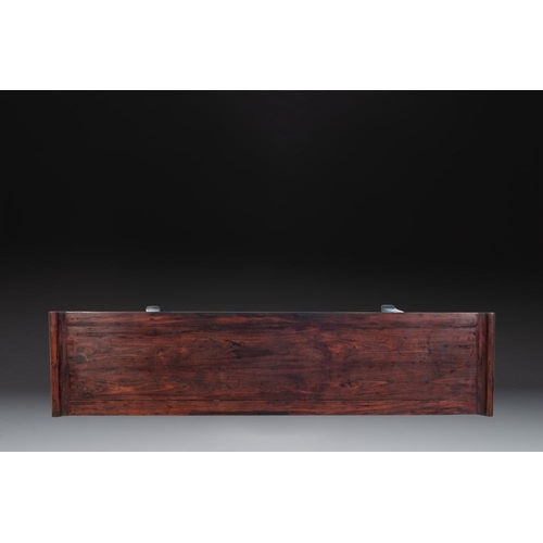 857 - A Chinese hardwood recessed-leg altar table, 'qiaotouan', 19/20th C.Dim.: 225 x 53 x 109,5 cm... 